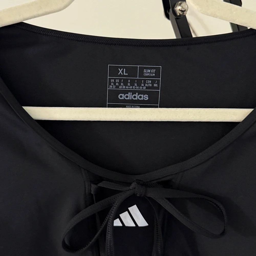 Adidas Women's Black Lace-Up Crop Top long sleeve - Picture 9 of 12